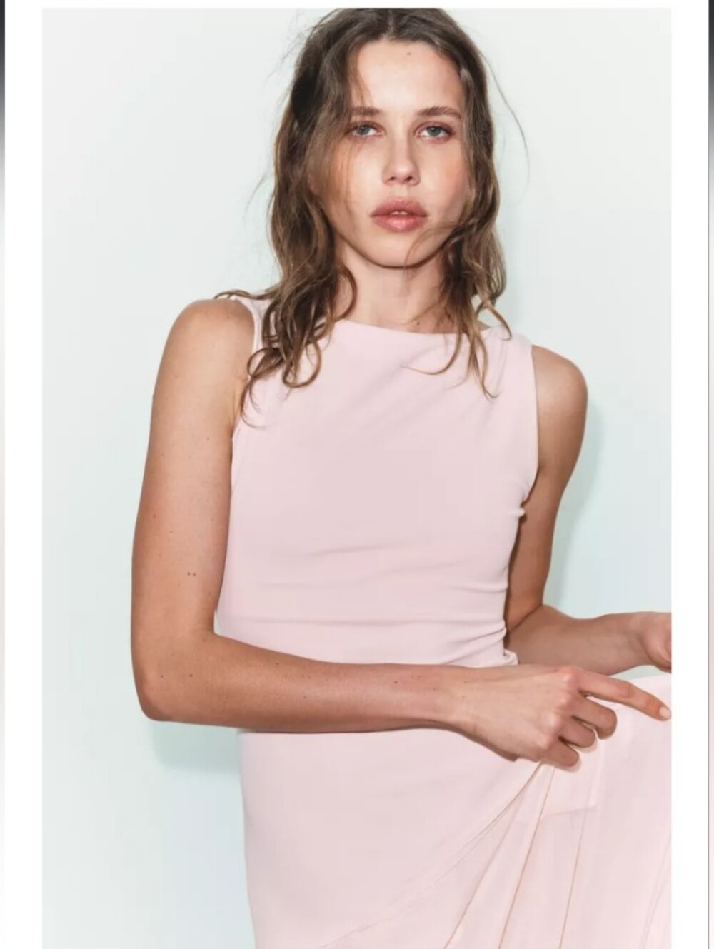 Zara Sleeveless Light Pink Maxi Dress - Picture 7 of 10